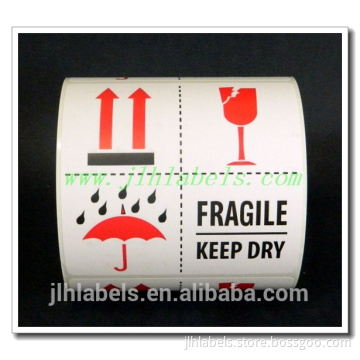THIS SIDE UP, FRAGILE, KEEP DRY, SIZE 4X4 Inches ,500 labels/roll,semi-glossy